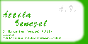 attila venczel business card